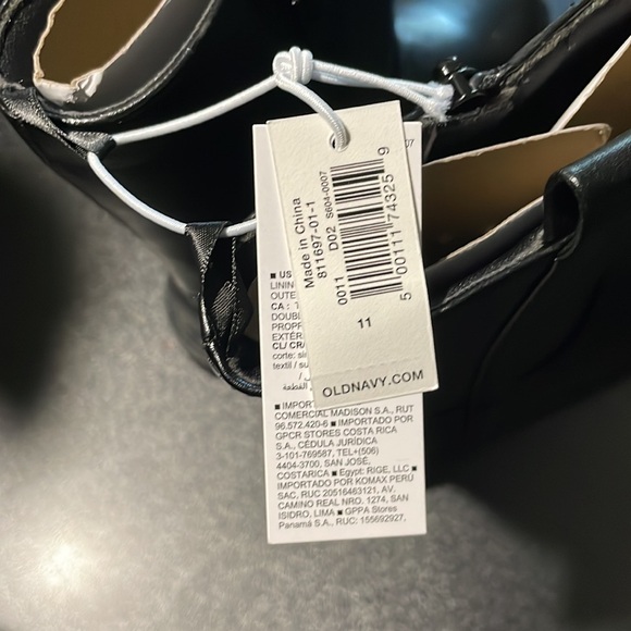 🆕 RESERVED BB Old Navy Toddler Baby Girl’s Faux Leather Side Zip Boots Black - Picture 9 of 11